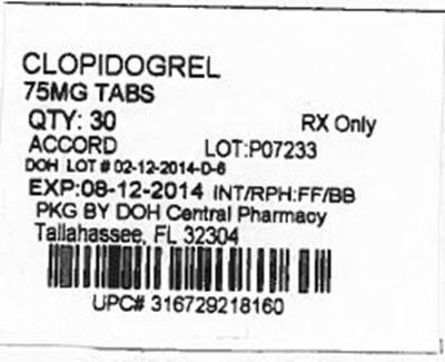 Label Image For 75mg (Clopidogrel 75mg)